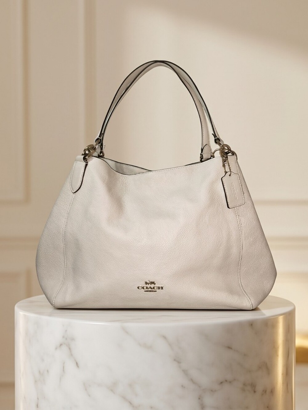 Coach Off-White Leather Shoulder Bag